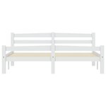 vidaXL Cadre de lit sans matelas blanc bois de pin massif 160x200 cm