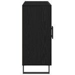 Buffet vidaXL avec 3 portes en chêne noir 90x34x80 cm en bois d'ingénierie