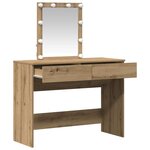 vidaXL Coiffeuse chêne artisanal 100 x 40 x 130 cm Bois d'ingénierie