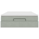 vidaXL Cadre de lit ottoman et matelas gris clair 140x190 velours