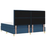 vidaXL Sommier avec Matelas Bleu 200x200 cm Tissu