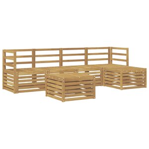 vidaXL Ensemble de canapés d'extérieur 6 pc Blanc Bois d'Acacia Massif