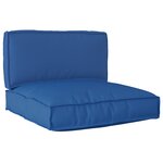 vidaXL Set de coussins de palette 2 pièces bleu royal en tissu Oxford