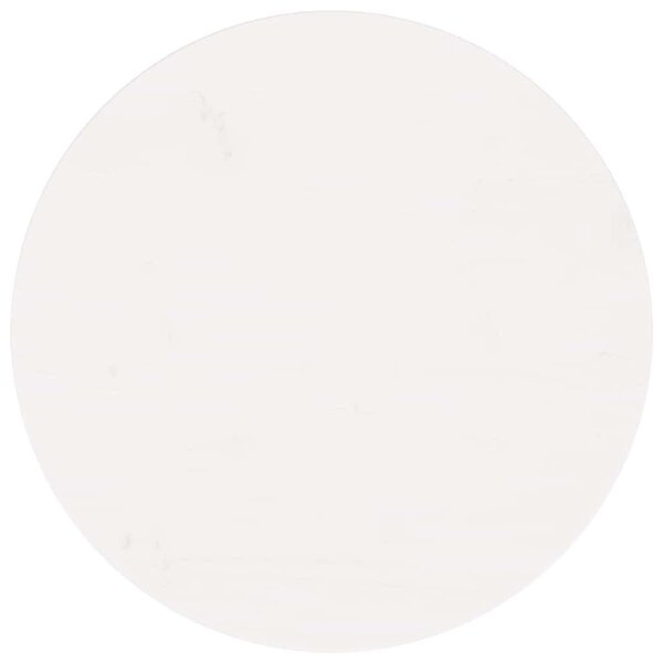 vidaXL Dessus de table rond blanc Ø60x3 cm bois de pin massif