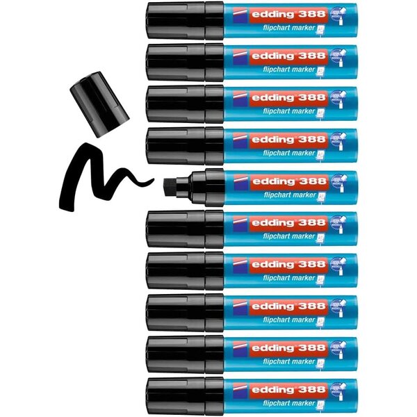 Marqueur pour chevalets 388 noir 4-12 mm x 10 EDDING