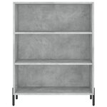 vidaXL Buffet haut Gris béton 69 5x34x180 cm Bois d'ingénierie
