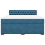 vidaXL Sommier à lattes de lit et matelas bleu 180x200 cm velours