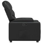 vidaXL Fauteuil inclinable Noir Similicuir