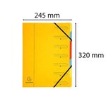 Trieur agrafé avec élastiques 7 compartiments Jaune x 12 EXACOMPTA