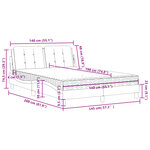vidaXL Lit avec matelas blanc 140x190 cm similicuir