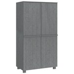 vidaXL Garde-robe HAMAR Gris foncé 89x50x180 cm Bois massif de pin