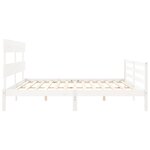 vidaXL Cadre de lit sans matelas blanc 200x200 cm bois massif