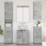 vidaXL Armoire murale de salle de bain avec étagère TULUM Gris béton
