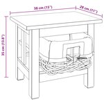 vidaXL Table d'appoint Marron Bois massif d'acajou