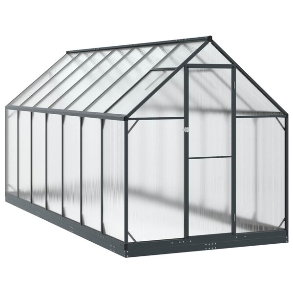 vidaXL Serre de jardin avec porte Anthracite 183 5 x 423 5 x 207 cm