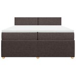 vidaXL Sommier à lattes de lit avec matelas Marron foncé 200x200 cm