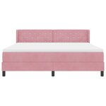 Lit avec sommier et matelas vidaXL Rose 180x200 cm Velours