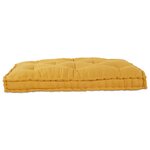 Coussin de canapé sur palette vidaXL en tissu jaune