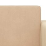 vidaXL Canapé-lit pour enfants 2 places crème peluche douce