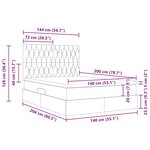 vidaXL Lit de rangement LED avec matelas Bleu foncé 140 x 200 cm
