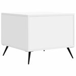 vidaXL Table basse avec tiroir Blanc 49 x 50 x 40 cm Bois d'ingénierie