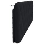 vidaXL Coussin de tête de lit noir 160 cm tissu