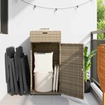 vidaXL Armoire de rangement de jardin beige 55x55x111cm résine tressée