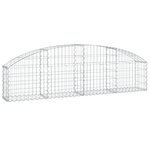 vidaXL Panier de gabions arqué 200x30x40/60 cm Fer galvanisé