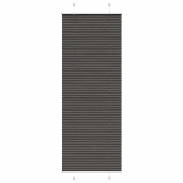 vidaXL Store plissé noir 70x200 cm largeur du tissu 69 4 cm polyester