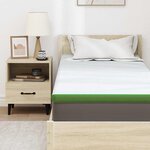 vidaXL Coussins de Matelas Blanc et vert 80 x 200 cm