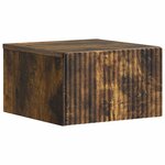 vidaXL Cabinet de chevet mural Chêne fumé 33 x 34 5 x 20 cm