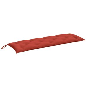 vidaXL Coussin de banc de jardin rouge mélangé 150x50x7 cm tissu