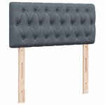 vidaXL Cadre de lit ottoman avec matelas gris foncé 200x200 cm velours