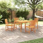 vidaXL Ensemble de salle à manger pour jardin 5 Pièces Marron