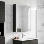 vidaXL Armoire Miroir de Salle de Bain Chêne noir 33 x 11 5 x 50 cm