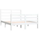 vidaXL Cadre de lit Blanc Bois de pin massif 140x190 cm
