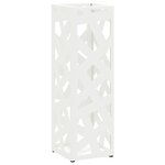 vidaXL Porte-parapluie Blanc 15 5 x 15 5 x 49 cm Acier