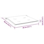 vidaXL Coussins de palette lot de 2 bleu marine 40x40x4 cm