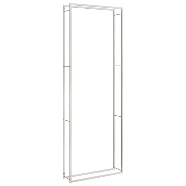 vidaXL Portant de bois de chauffage 110x28x312 cm acier inoxydable