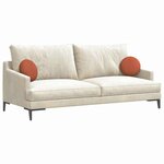 vidaXL Coussins de siège 2 Pièces Rouge orange Ø 30 cm