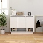 vidaXL Buffet Blanc 97x31x75 cm Bois d'ingénierie