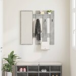vidaXL Porte-manteau mural Montage mural Gris Béton 100 x 10 x 100 cm