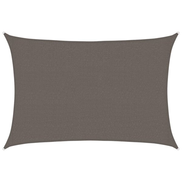 vidaXL Voile d'ombrage 160 g/m² Anthracite 2 5x4 m PEHD