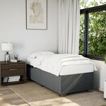 vidaXL Cadre de lit sans matelas gris foncé 90x190 cm tissu