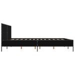 vidaXL Cadre de lit noir 200x200 cm bois d'ingénierie et métal