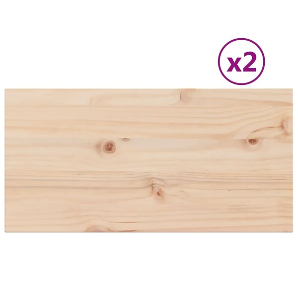 vidaXL Dessus de table 2 Pièces 70x35x1 7cm rectangulaire bois pin massif