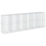 vidaXL Panier gabion avec couvercle 600x100x200 cm fer galvanisé