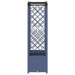 vidaXL Lit Élevé avec Treillis et Toit Gris 204 x 40 x 138 cm PP