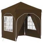 vidaXL Tente de fête pop-up 192 x 192 x 245 cm Taupe