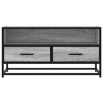 vidaXL Meuble TV sonoma gris 80x34 5x40 cm bois d'ingénierie et métal